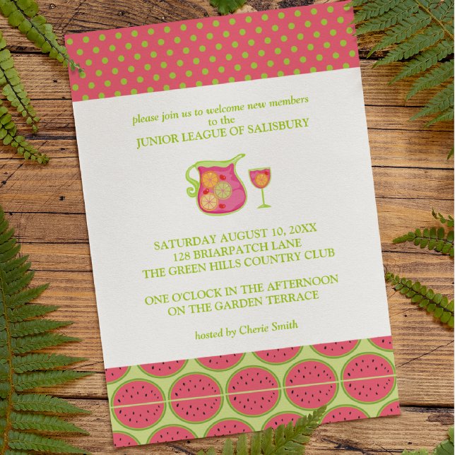 Invitaciones a la fiesta en el jardín sangria (Subido por el creador)