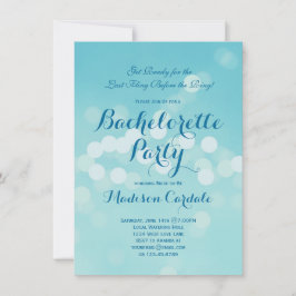Invitaciones a la fiesta moderna Aqua Blue Bachelo