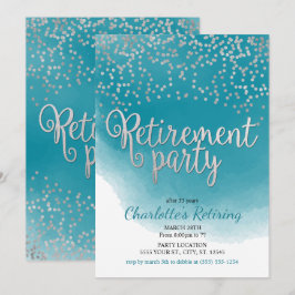 Invitaciones a la fiesta moderna de jubilación