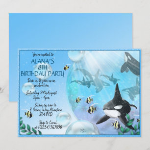 Invitaciones a la fiesta Orca Under the Sea