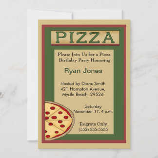 Invitaciones a la Fiesta Pizza