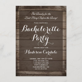 Invitaciones a la Fiesta Rustica de Bachelorette d