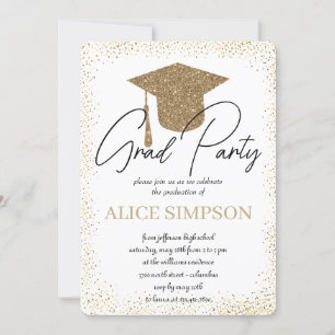 Invitaciones a la fiesta simple de graduación de o