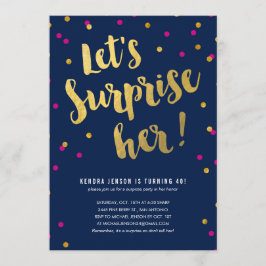 Invitaciones a la fiesta sorpresa por la carta de 