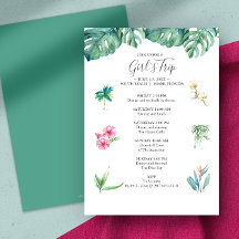 Invitaciones a la Fiesta Tropical de Bachelorette