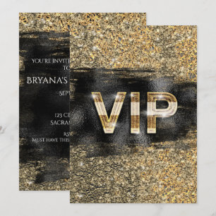Invitaciones a la fiesta VIP del club Gold & Black
