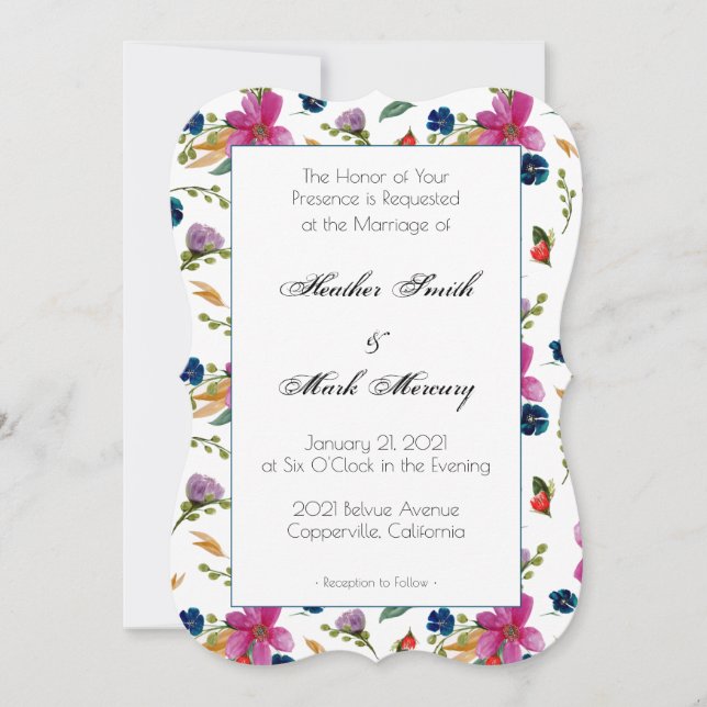 Invitaciones a la firma de Floral Joyeaux (Anverso)