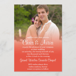 Invitaciones a la foto de Coral Sunset