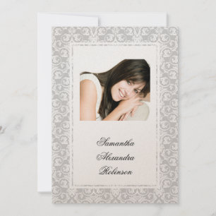 Invitaciones a la foto de Cotillion Silver Shimmer