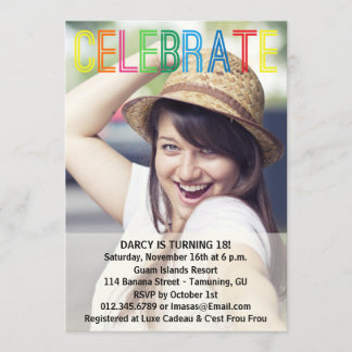Invitaciones a la foto de fiesta de cumpleaños
