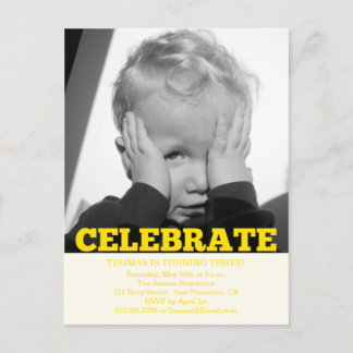 Invitaciones a la foto de la fiesta de cumpleaños