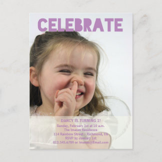 Invitaciones a la foto de la fiesta de cumpleaños