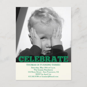 Invitaciones a la foto de la fiesta de cumpleaños 