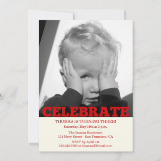 Invitaciones a la foto de la fiesta de cumpleaños
