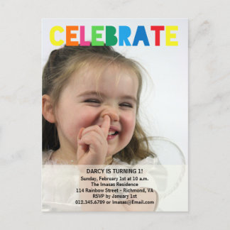 Invitaciones a la foto de la fiesta de cumpleaños