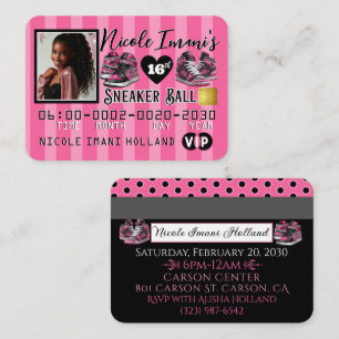 Invitaciones a la foto de la tarjeta de crédito Sn
