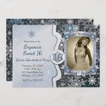 Invitaciones a la foto de Winter Wonderland Sweet<br><div class="desc">Invitaciones a la foto de Winter Wonderland Sweet 16 Fiestas</div>