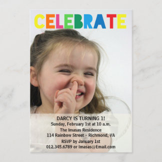 Invitaciones a la foto del cumpleaños del Chica