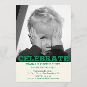 Invitaciones a la foto del cumpleaños del niño