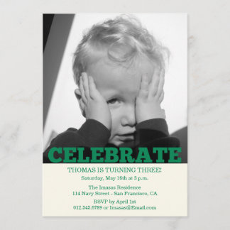 Invitaciones a la foto del cumpleaños del niño