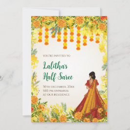 Invitaciones a la función Digital Half Saree