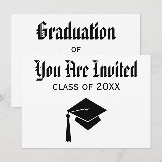 Invitaciones a la graduación (Anverso / Reverso)