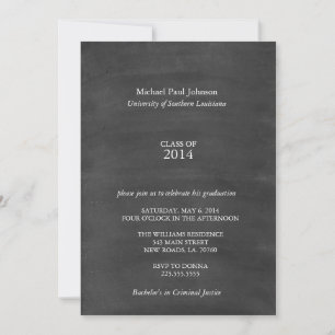 Invitaciones a la graduación de Chalkboard