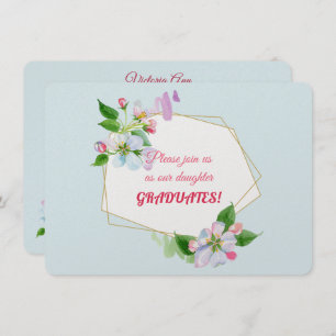 Invitaciones a la graduación de la hija