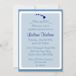 Invitaciones a la graduación de las islas azules d