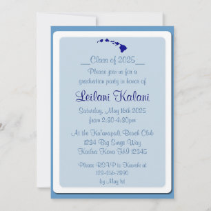 Invitaciones a la graduación de las islas azules d