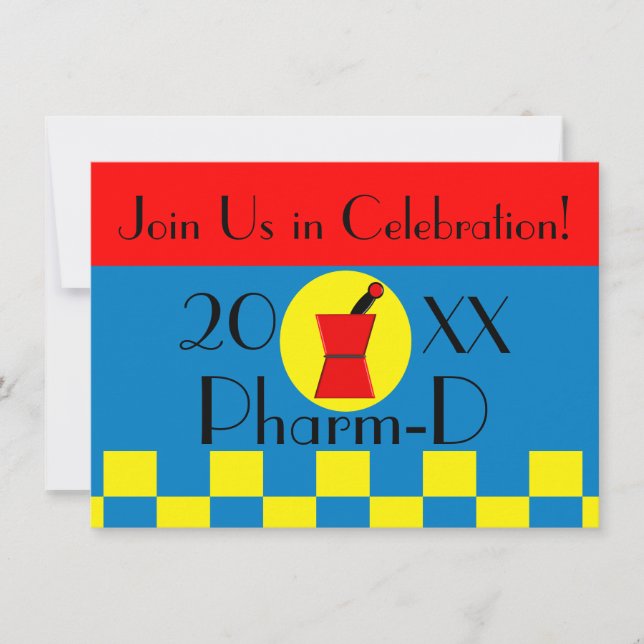 Invitaciones a la graduación farmacéutica 20XX II (Anverso)