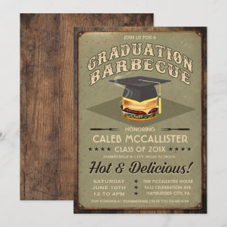 Invitaciones a la graduación| Fiesta BBQ