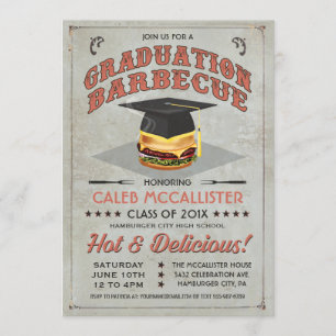 Invitaciones a la graduación  Fiesta BBQ v.2
