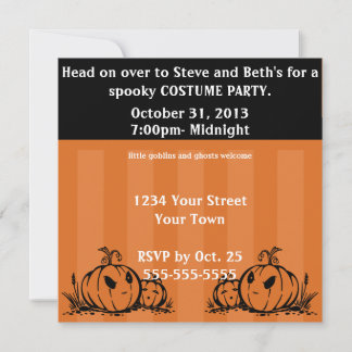 Invitaciones a la Halloween de calabaza