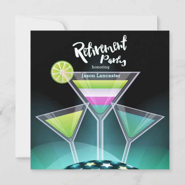 Invitaciones a la jubilación de tostadas festivas (Anverso)