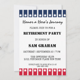 invitaciones a la jubilación militar de la bandera