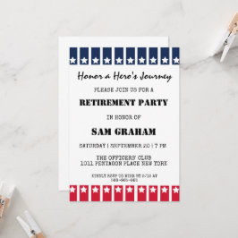 invitaciones a la jubilación militar de la bandera