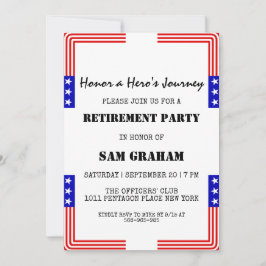 invitaciones a la jubilación militar de la bandera
