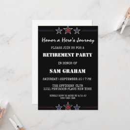 invitaciones a la jubilación militar de la bandera
