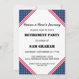 invitaciones a la jubilación militar de la bandera