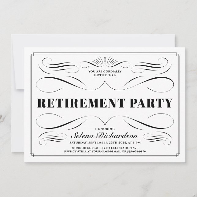 Invitaciones a la jubilación - Personalizado de co (Anverso)