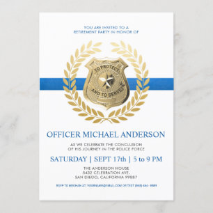 Invitaciones a la Jubilación Policial   Insignia p