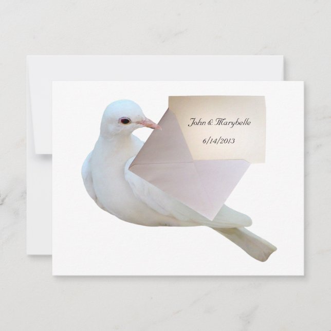 Invitaciones a la letra Dove (Anverso)