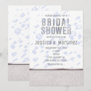 Invitaciones a la lluvia azul de la ducha nupcial