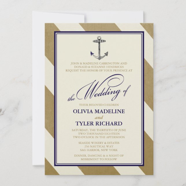 Invitaciones a la Marina Náutica y a la Boda de Or (Anverso)