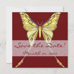 Invitaciones a la mariposa Bonito amarilla
