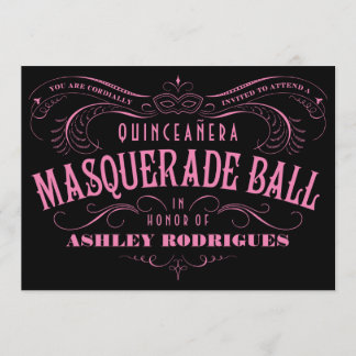 Invitaciones a la mascarada de Quinceanera