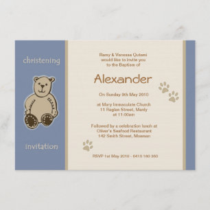 Invitaciones a la Navidad del oso de peluche marró