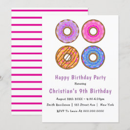 Invitaciones a la Novena Fiesta de los Donuts