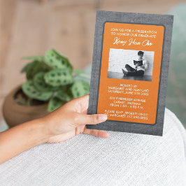 Invitaciones a la Parte de Graduación [Naranja]